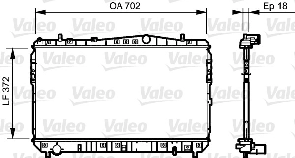 Радиатор, охлаждение двигателя *VALEO* CHEVROLET |--->735159 / NIS->61633 / D70013TT / NRF->53150