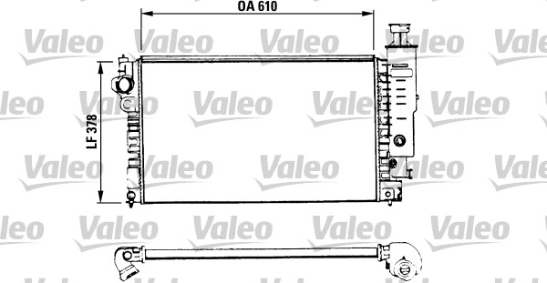 Радиатор, охлаждение двигателя *VALEO* PEUGEOT |--->730575 / NIS->63528 / NRF->58889 / D7P047TT