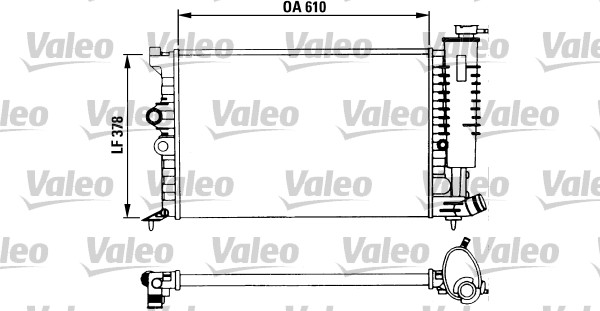 Радиатор, охлаждение двигателя *VALEO* CITROEN XANTIA |--->730957 / NIS->61388 / NRF->58913