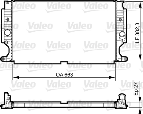Радиатор, охлаждение двигателя *VALEO* TOYOTA |--->735188 / 64693 / D72015TT / NRF->53181