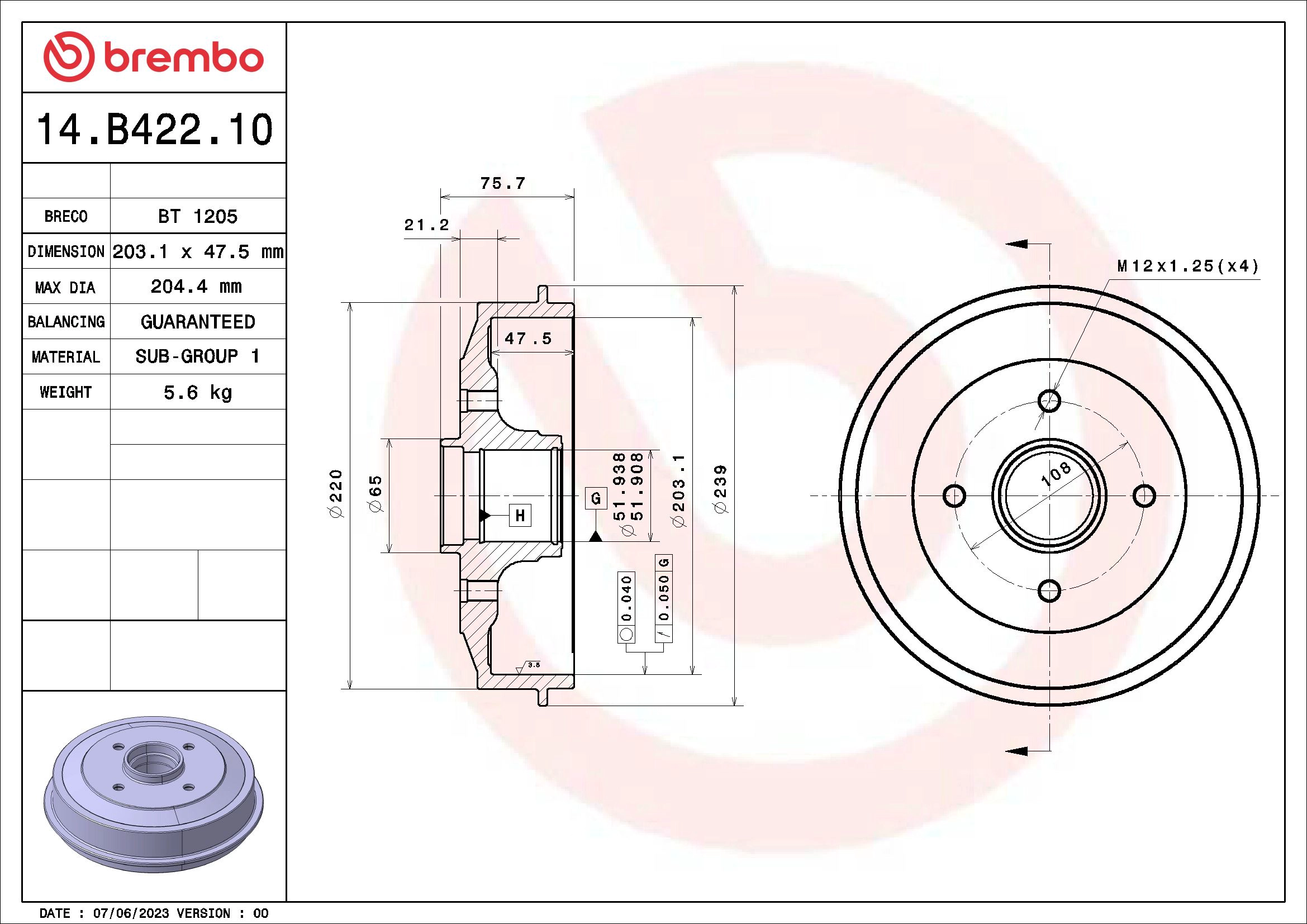 BT 1205