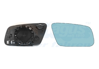 Стекло зеркала R *HAGUS* (выпукл, с подогревом, голуб) AUDI A3 8L 96-03 | 6102-02-1221599P /1323557M