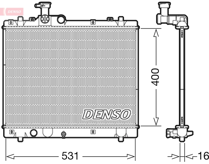 Радиатор, охлаждение двигателя *DENSO* SUZUKI SWIFT IV |--->DRM47034 / 641758 / NRF->58397