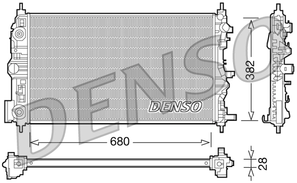 Радиатор, охлаждение двигателя *DENSO* CHEVROLET,OPEL | DRM15006 / NRF->53131 / D7X085TT / NIS-61707