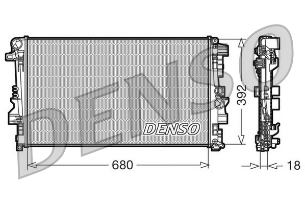 Радиатор, охлаждение двигателя *DENSO* MERCEDES |--->DRM17012 / NRF->53801 / D7M047TT / NIS->62572