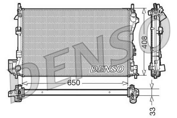 Радиатор, охлаждение двигателя *DENSO* FIAT,OPEL |--->DRM20087 / D7X027TT / NRF->58293 / NIS->63022A